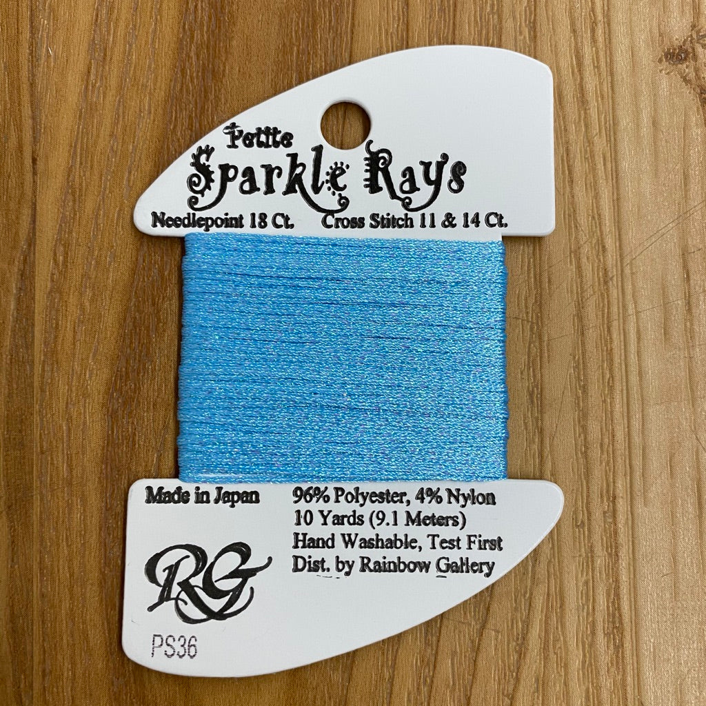 Petite Sparkle Rays PS36 Light Turquoise - KC Needlepoint