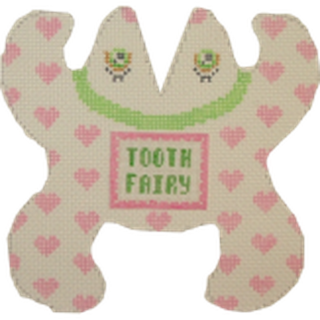 Heart Frog Tooth Fairy Pillow Canvas - KC Needlepoint