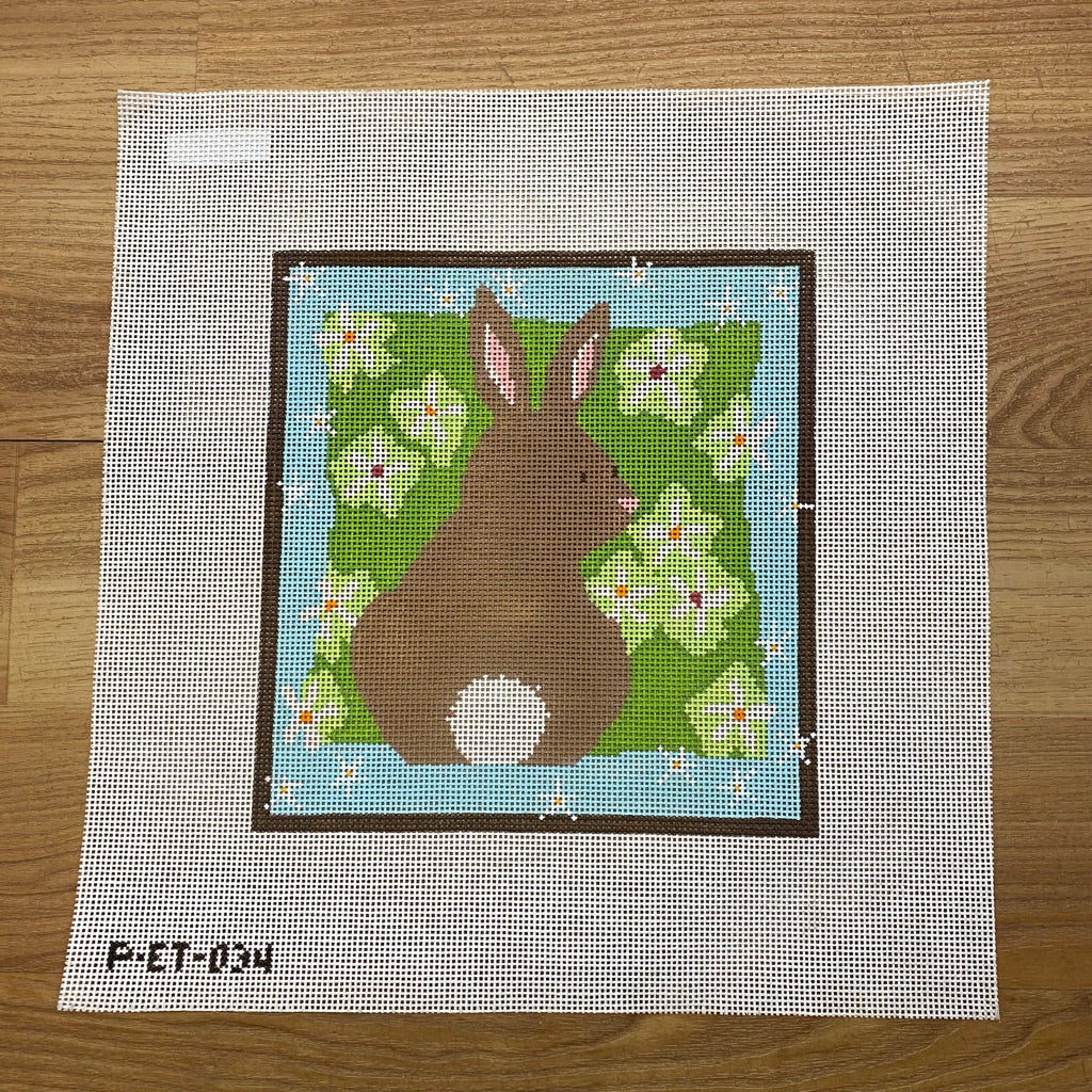 Brown Bunny Canvas - KC Needlepoint