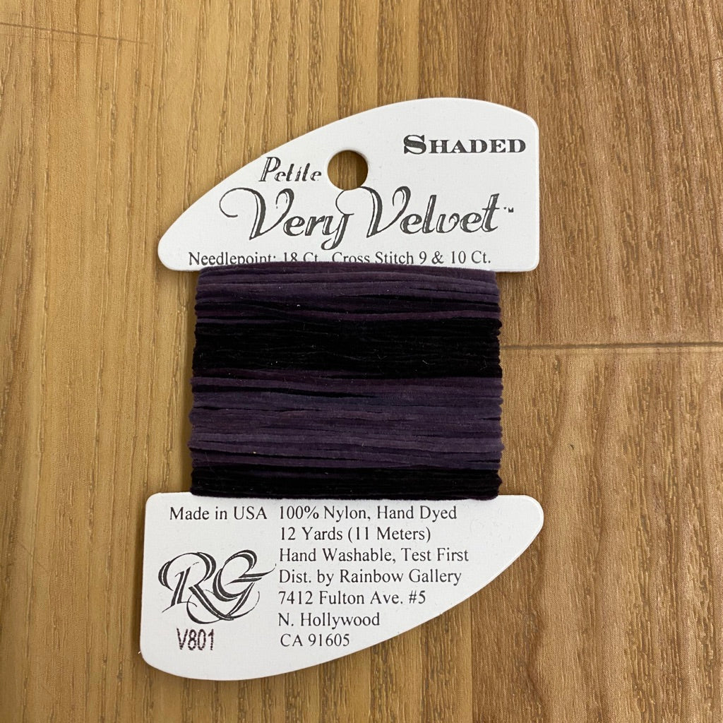 Petite Very Velvet V801 Variegated Charcoals - KC Needlepoint