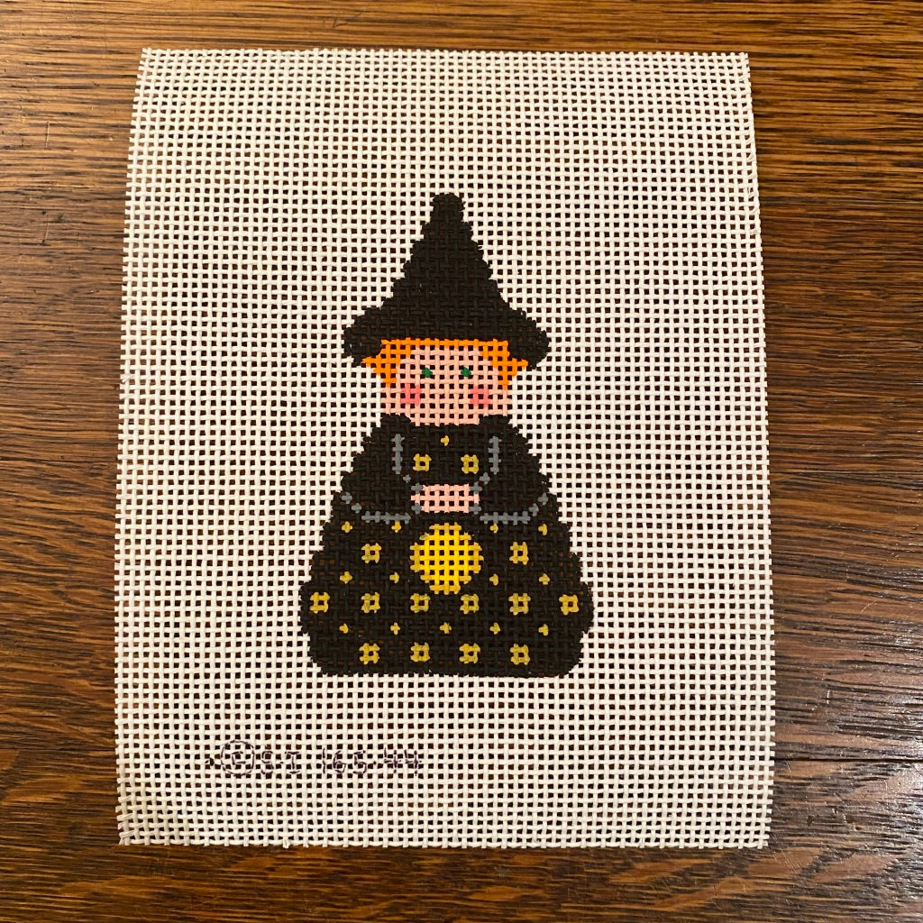 Black Witch Angel Canvas - needlepoint