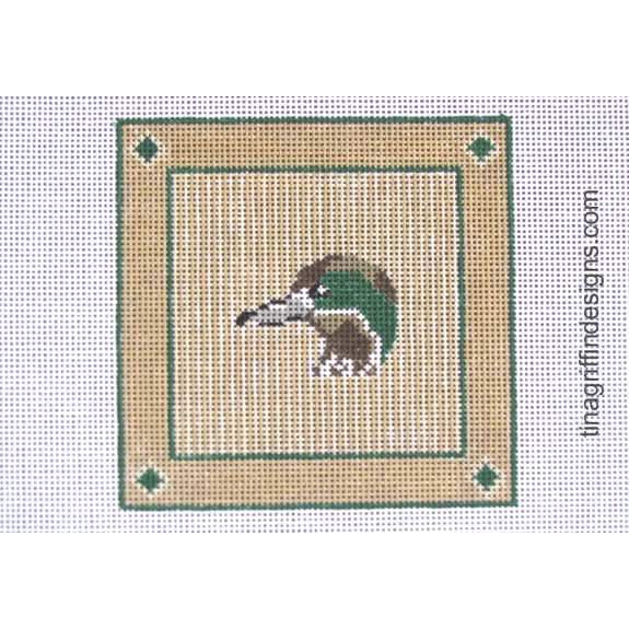 Widgeon Duck Square Canvas - KC Needlepoint