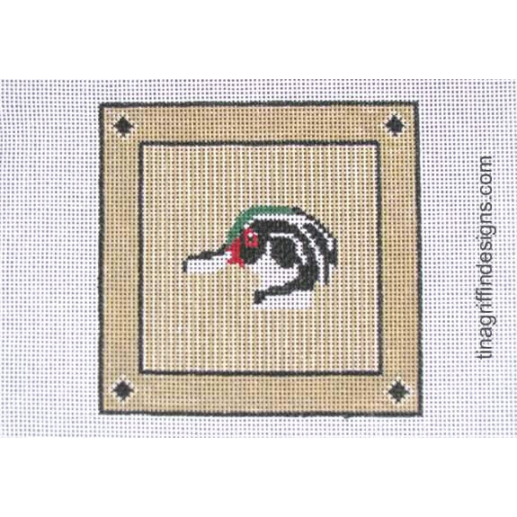 Wood Duck Square Canvas - KC Needlepoint