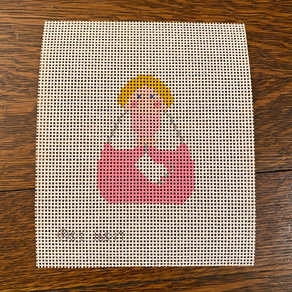 Angel with Ice Skate Canvas - needlepoint