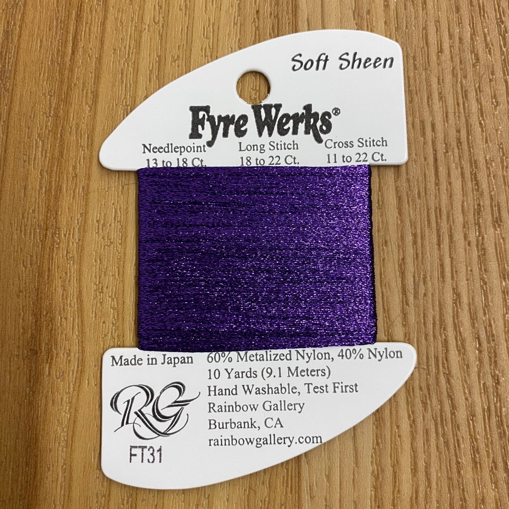 Fyre Werks Soft Sheen FT31 Dark Purple - KC Needlepoint