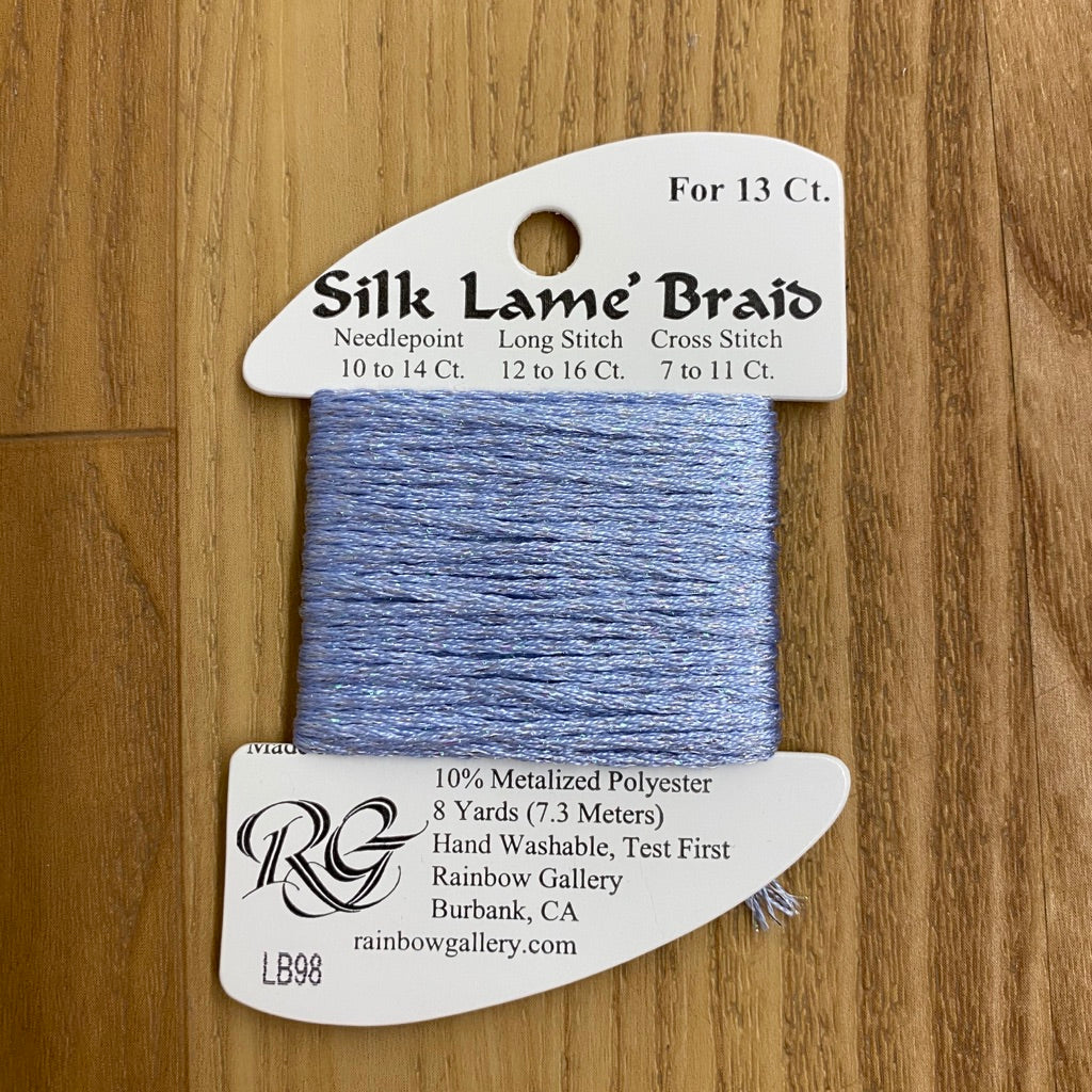 Silk Lamé Braid LB98 Pale Antique Blue - KC Needlepoint