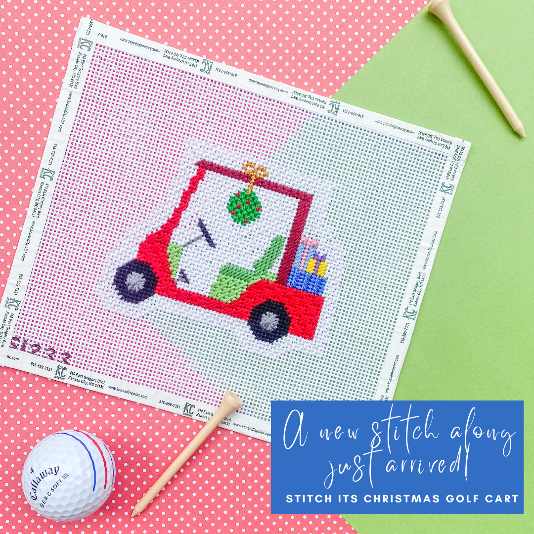 Stitch along with us! Christmas Golf Cart is here!