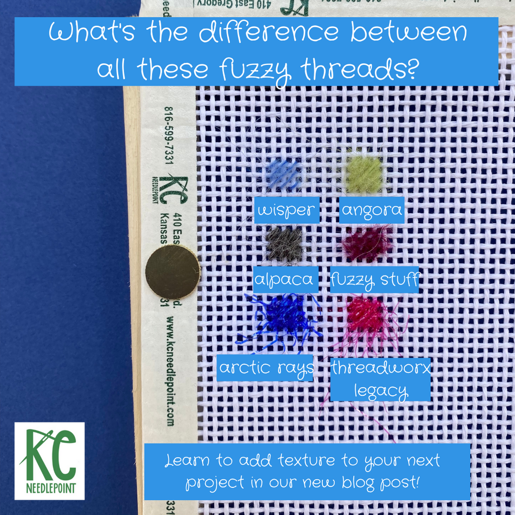 What's the difference between all these fuzzy threads? | KC Needlepoint