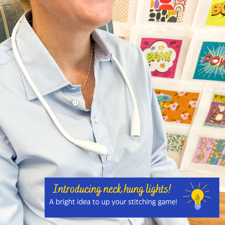 Introducing neck hung lights. A bright idea to up you stitching game!