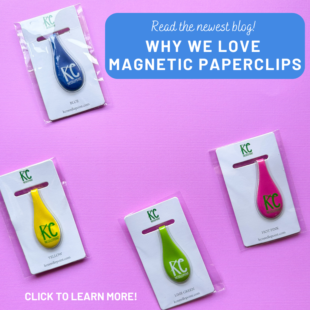 Paperclip Compass Why we love magnetic paperclips! – KC Needlepoint