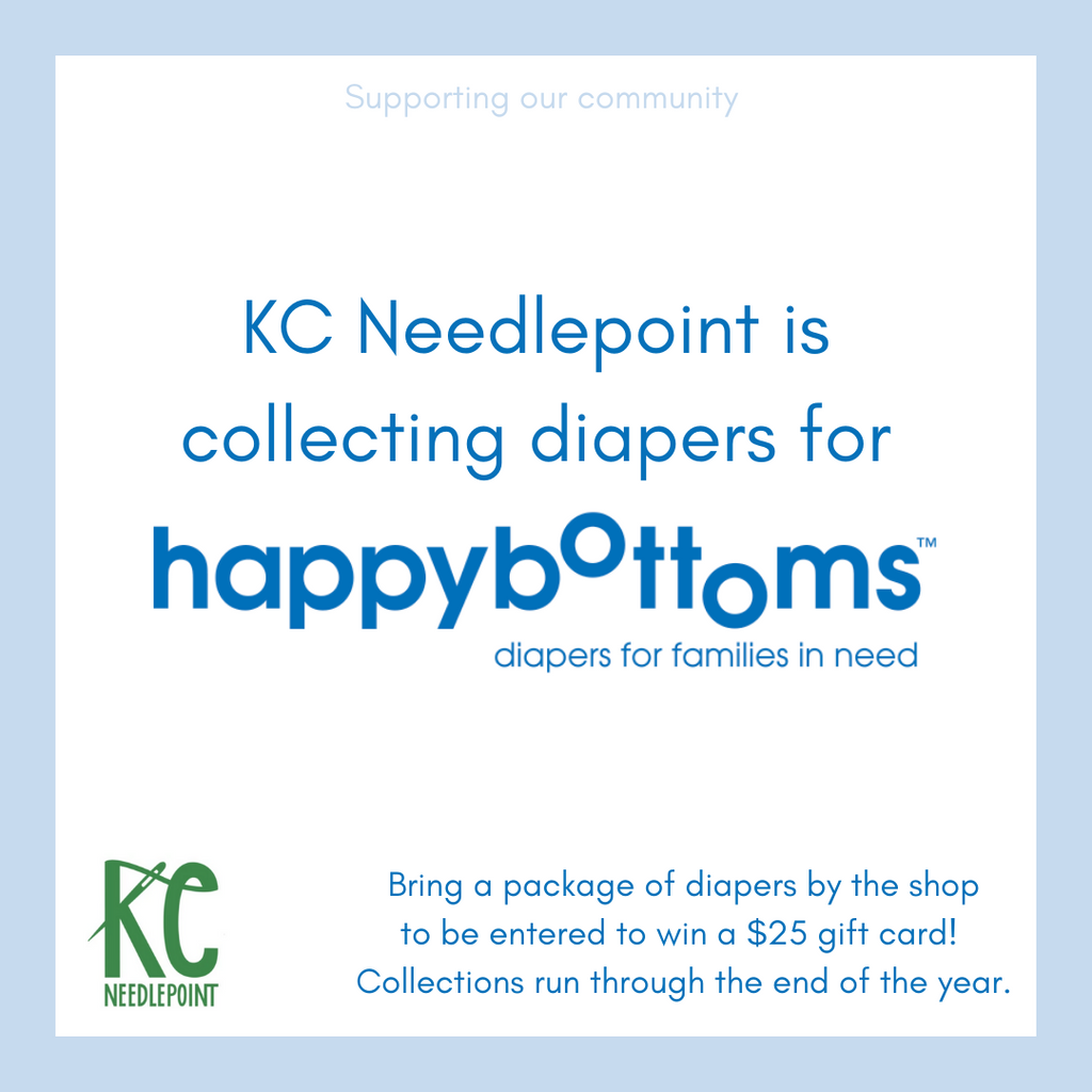 KC Needlepoint Diaper Drive for HappyBottoms