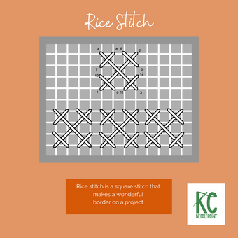 Rice Stitch – KC Needlepoint