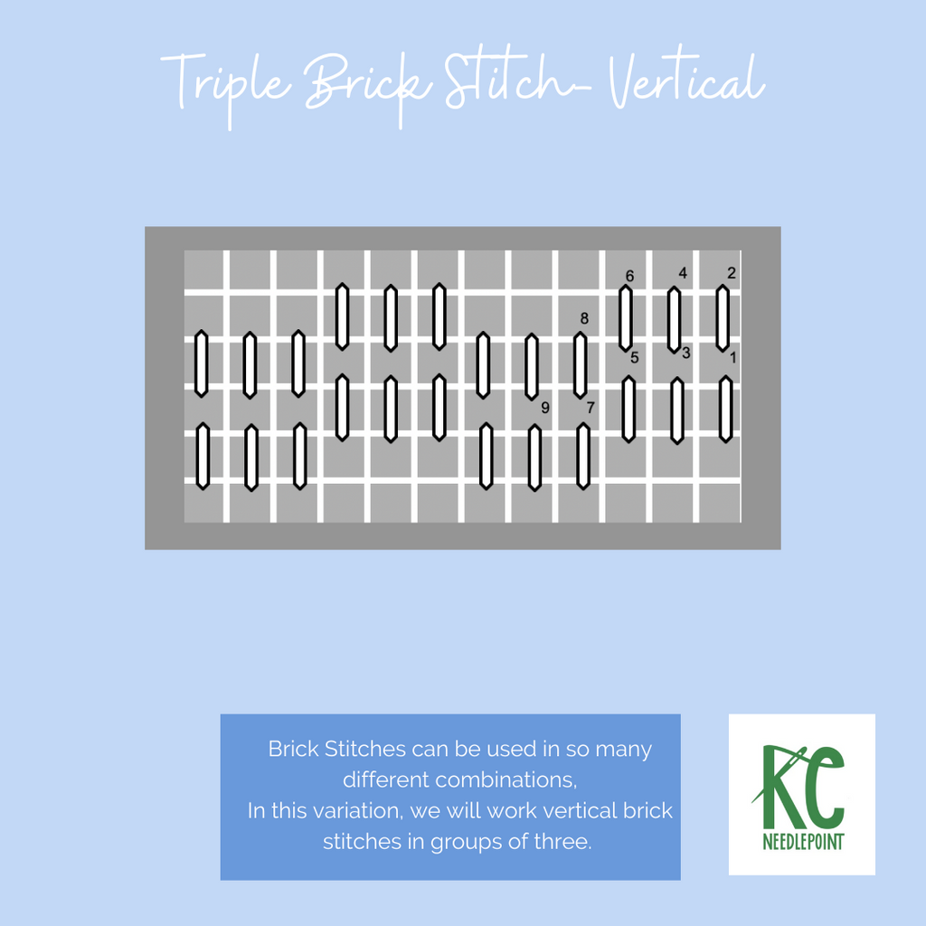 Triple Brick Stitch- Vertical