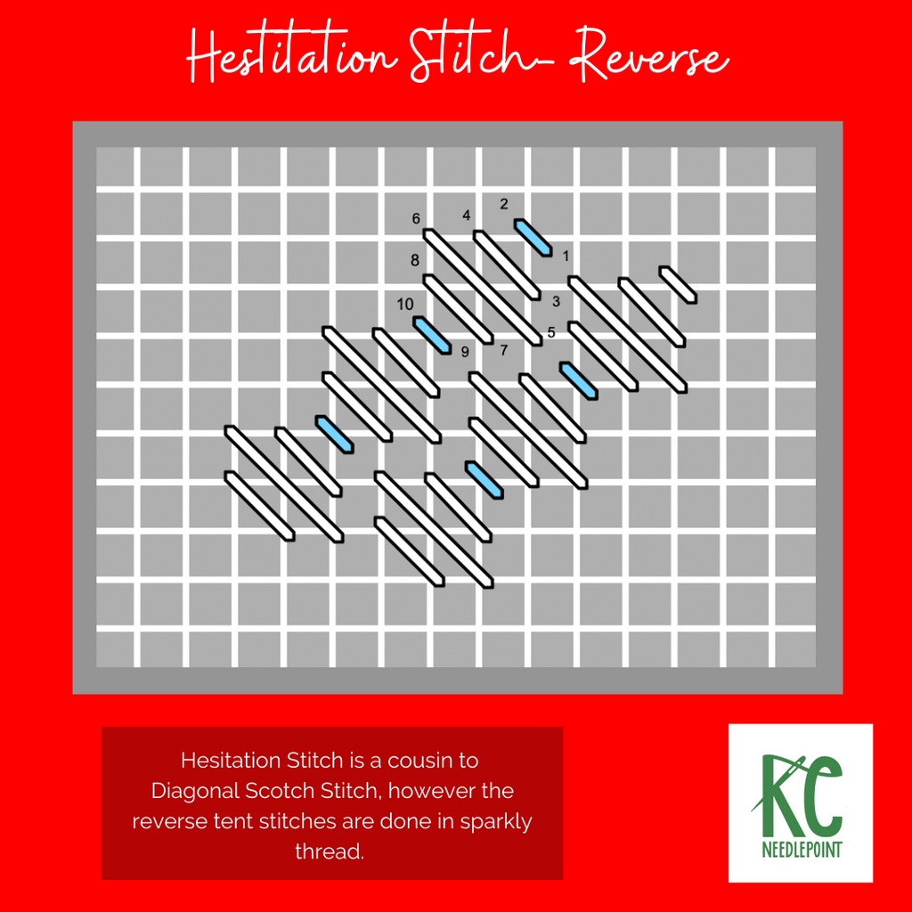 Hesitation Stitch- Reverse
