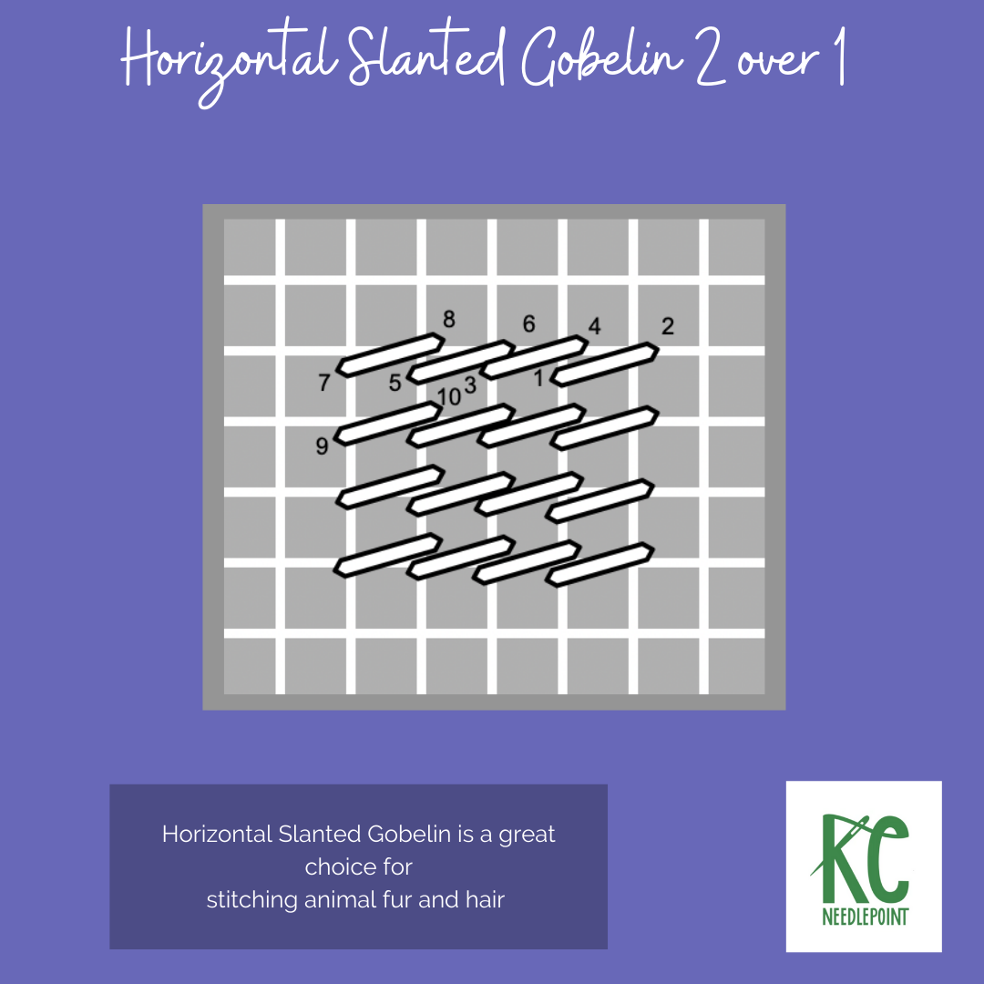 Horizontal Slanted Gobelin 2 over 1