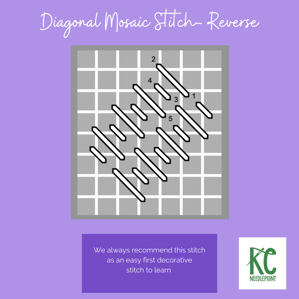 Diagonal Mosaic Stitch- Reverse