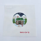 Log Cabin Ornament Canvas - KC Needlepoint