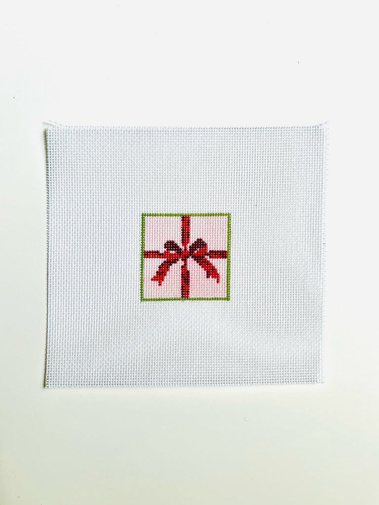 Bow Square Canvas - KC Needlepoint
