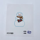 Snowman with Football Canvas - KC Needlepoint