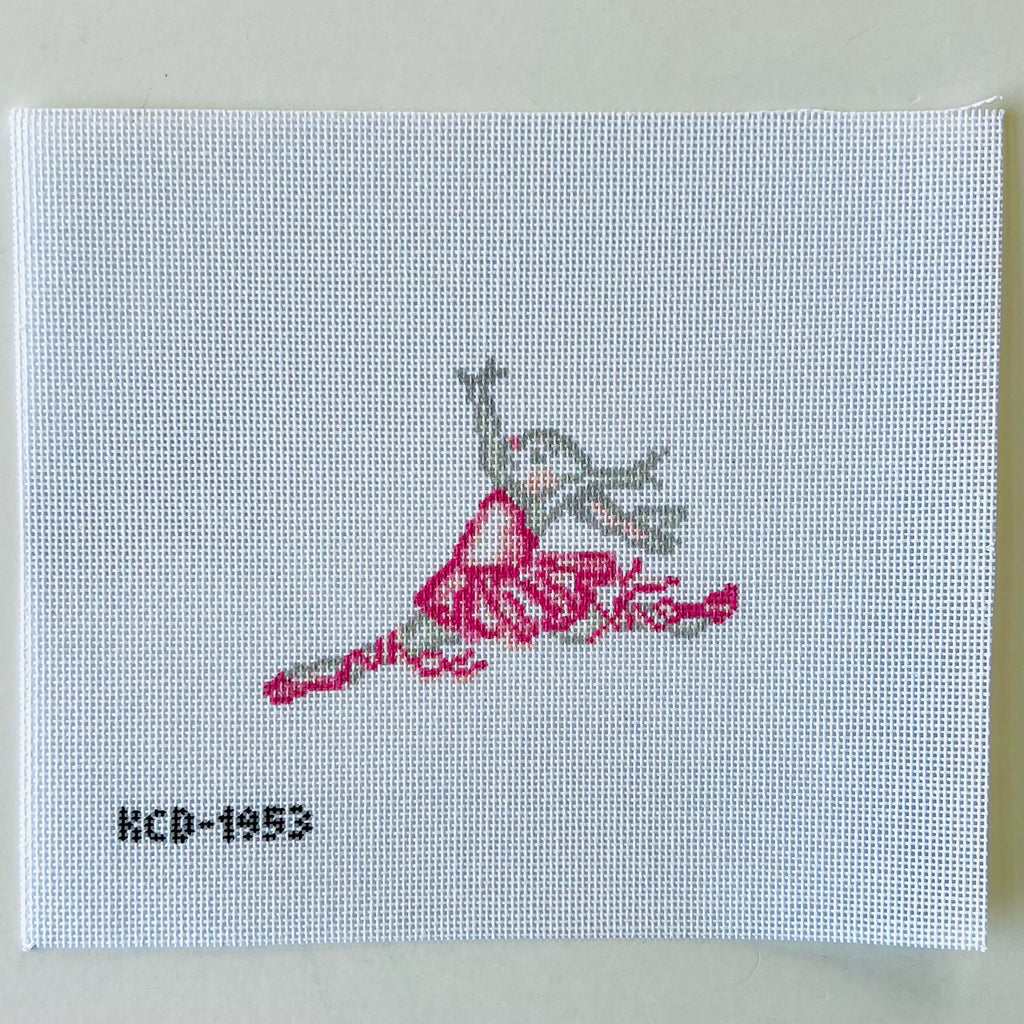 Leaping Ballet Bunny Canvas - KC Needlepoint