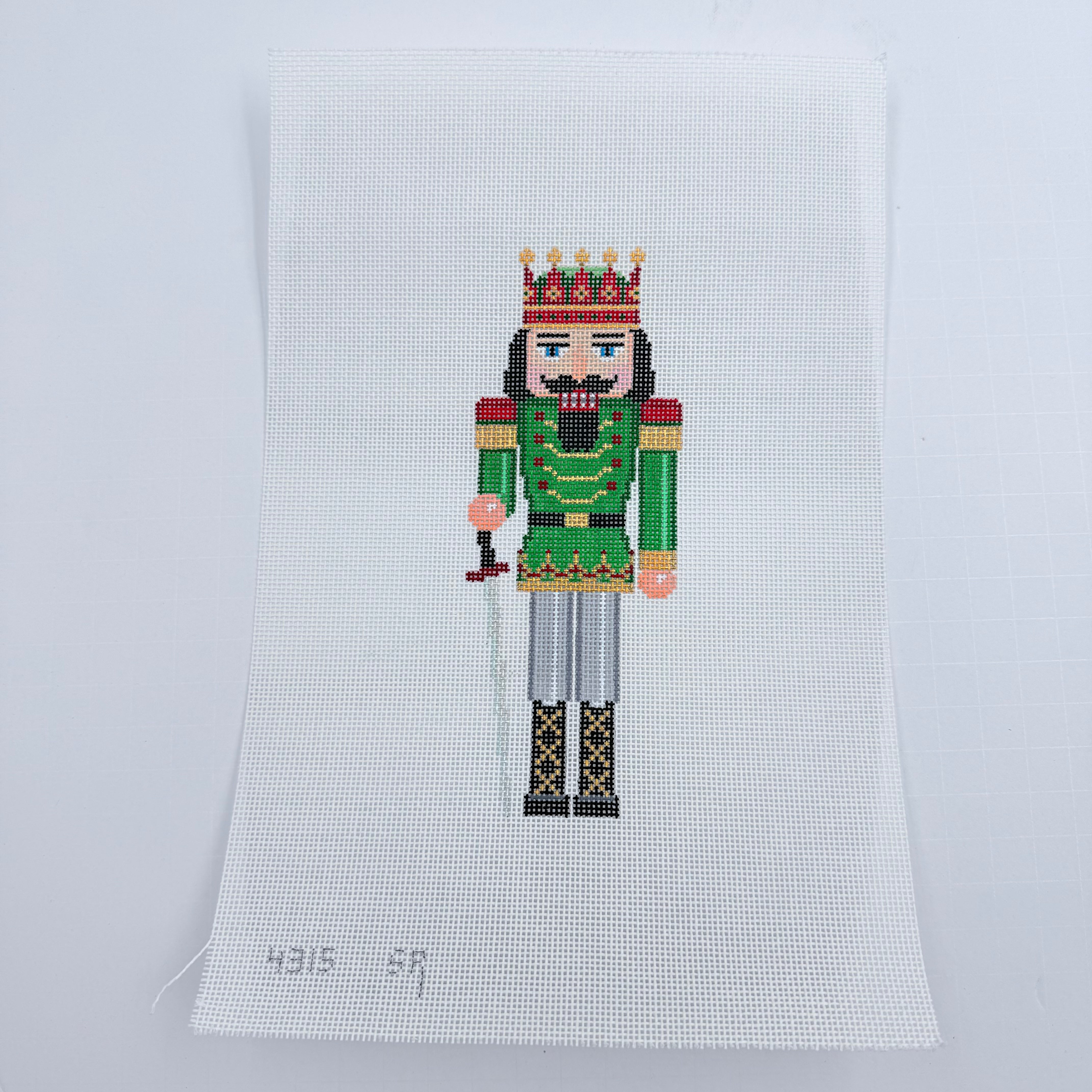Red Crown King Nutcracker Canvas - KC Needlepoint