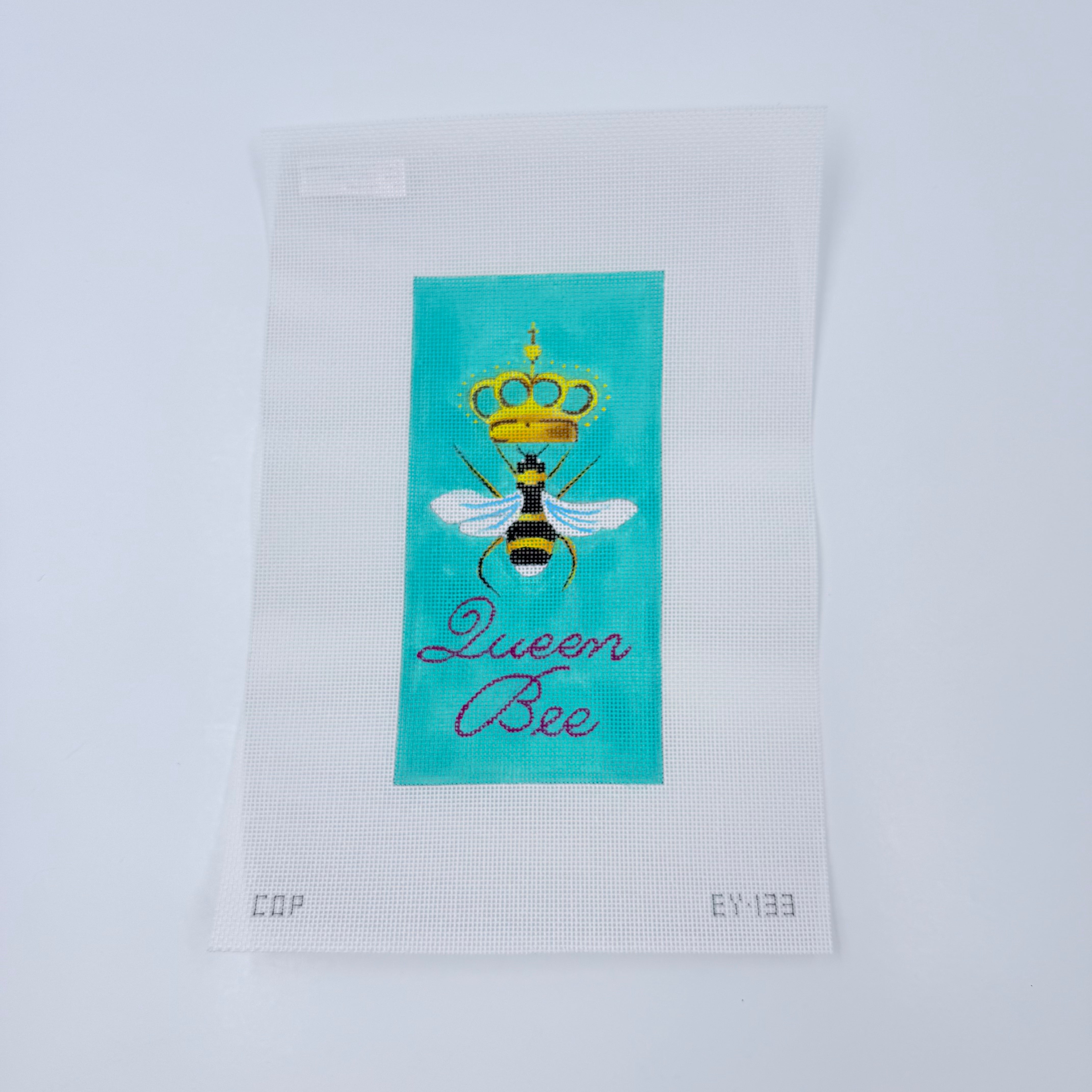 Queen Bee Eyeglass Case Canvas - KC Needlepoint