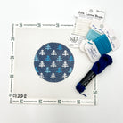 Blue and White Trees Kit - KC Needlepoint