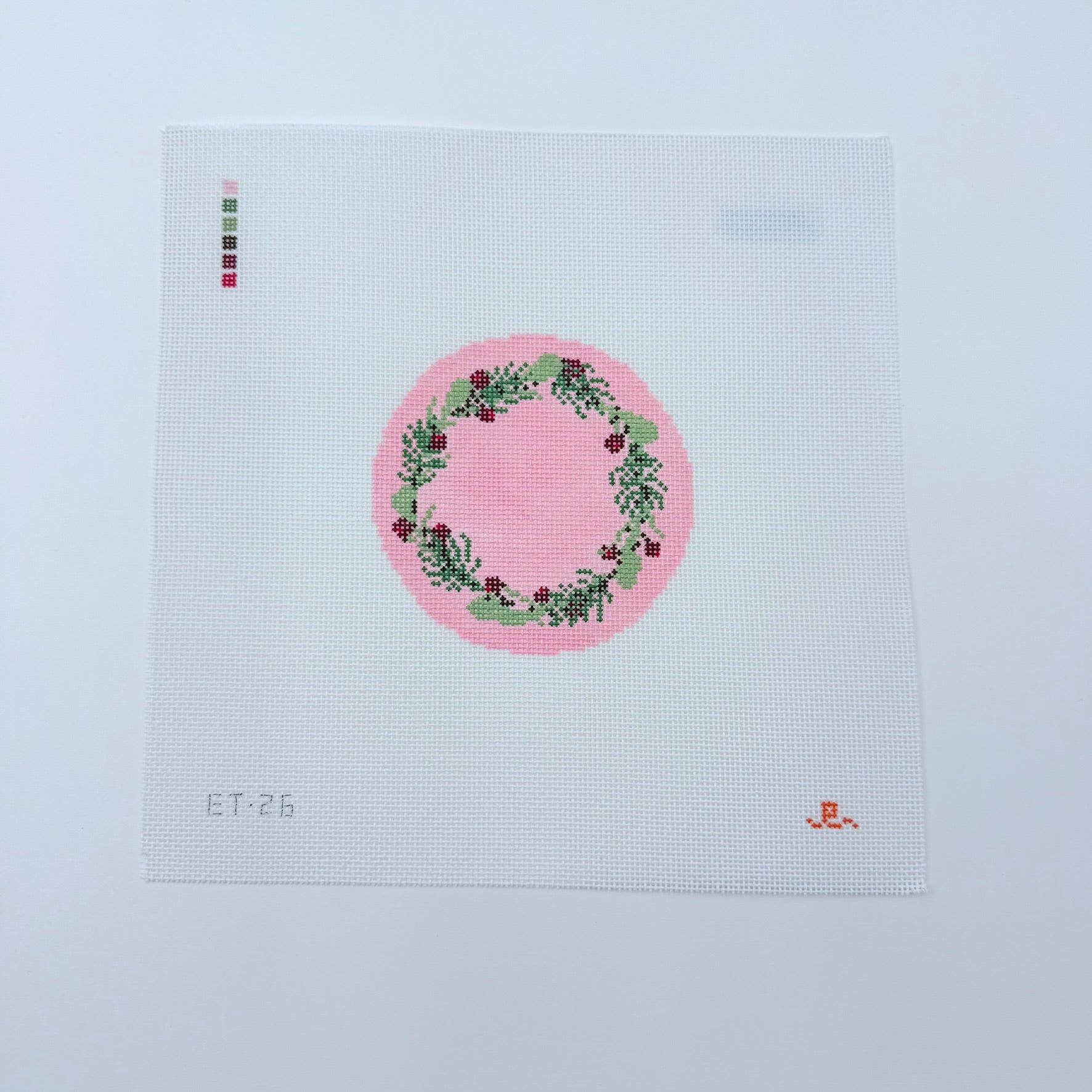 Winter Round Canvas - KC Needlepoint