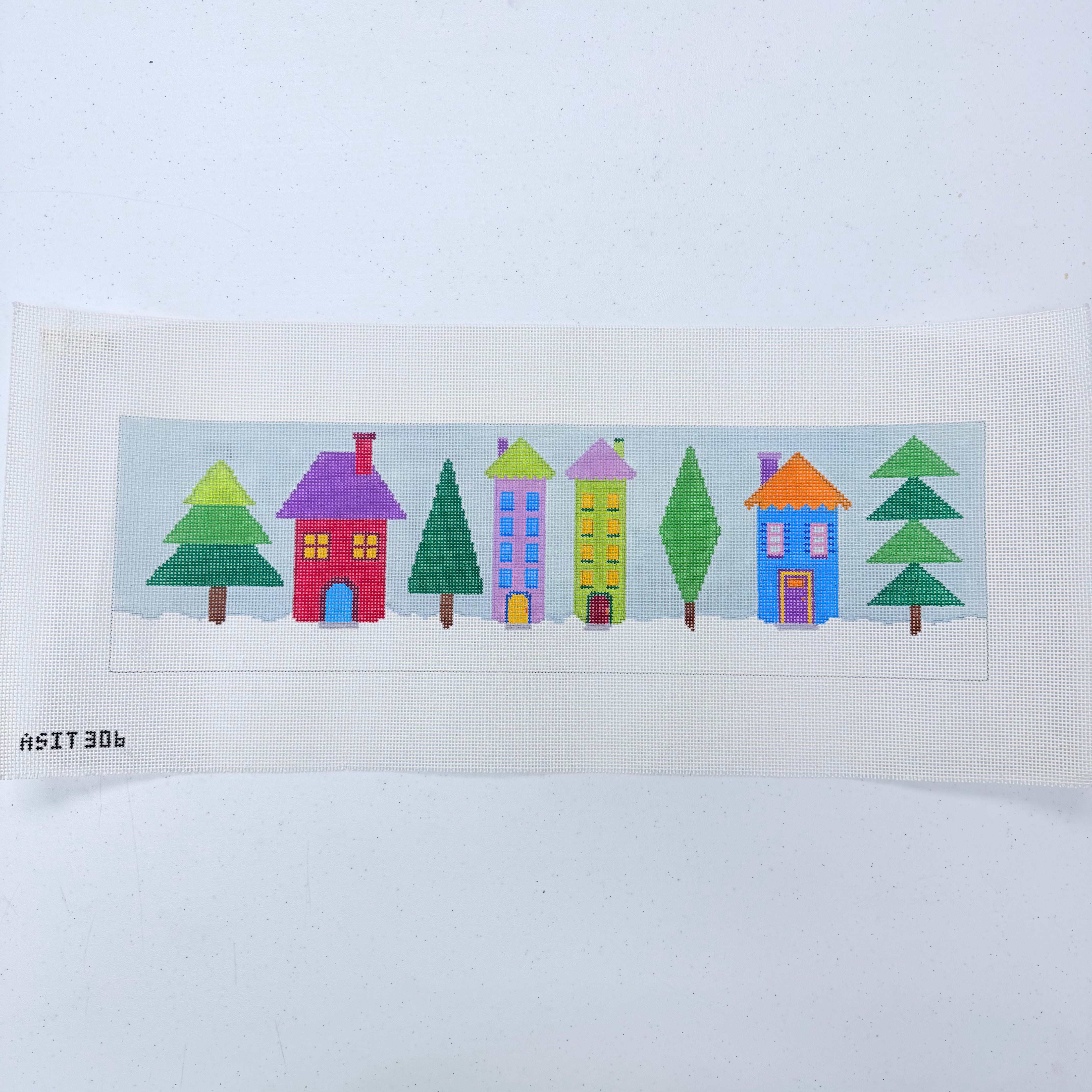 Christmas Village Canvas - KC Needlepoint