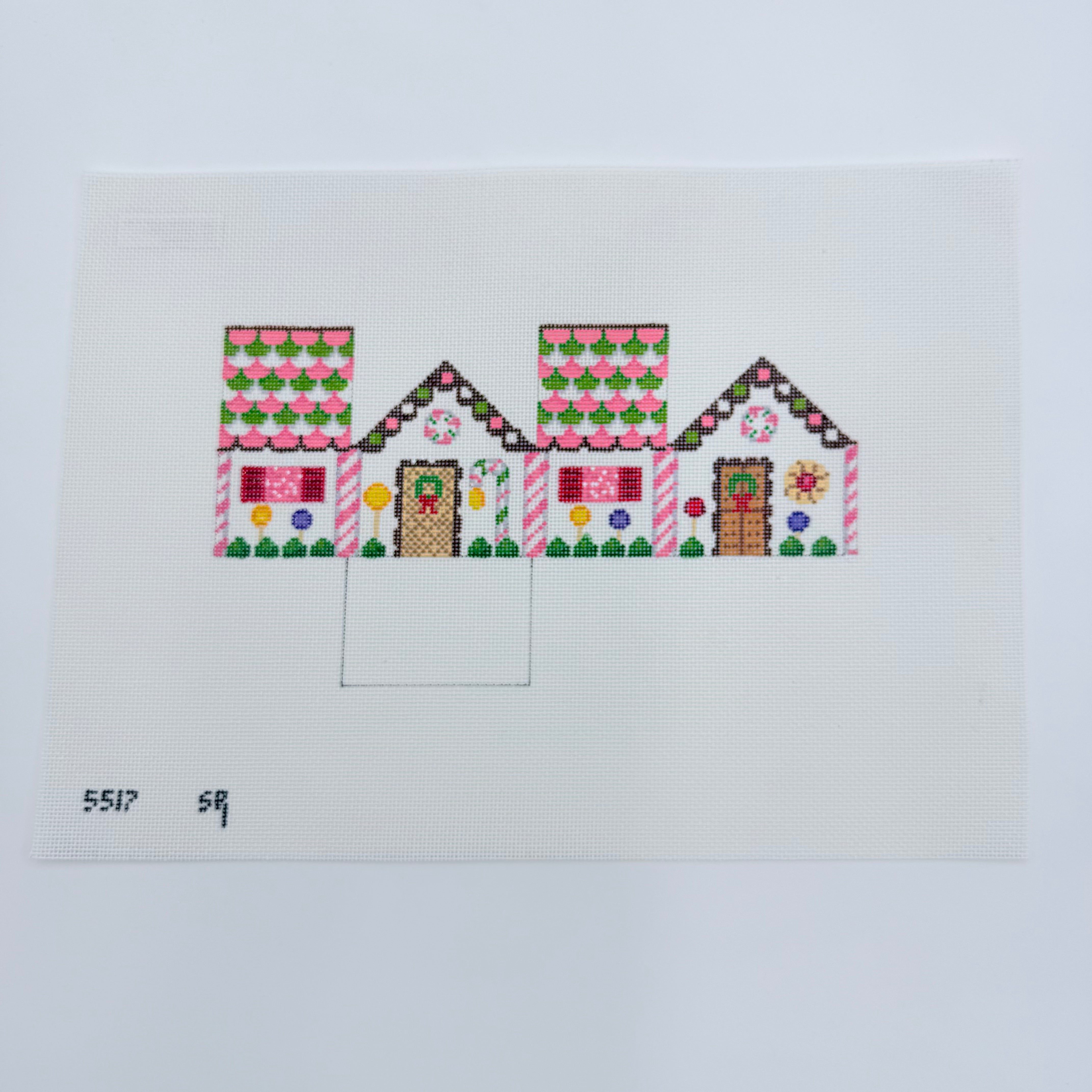 3D Kiwi and Cherry House Canvas - KC Needlepoint
