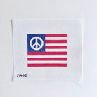 Small Peace American Flag Canvas - KC Needlepoint