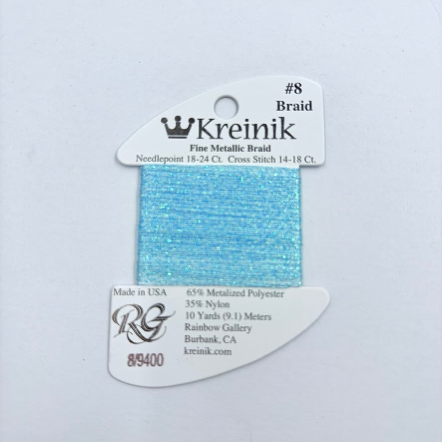 Kreinik Card Size 8 9400 Baby Blue - KC Needlepoint