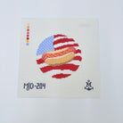 American Flag Hot Dog Canvas - KC Needlepoint