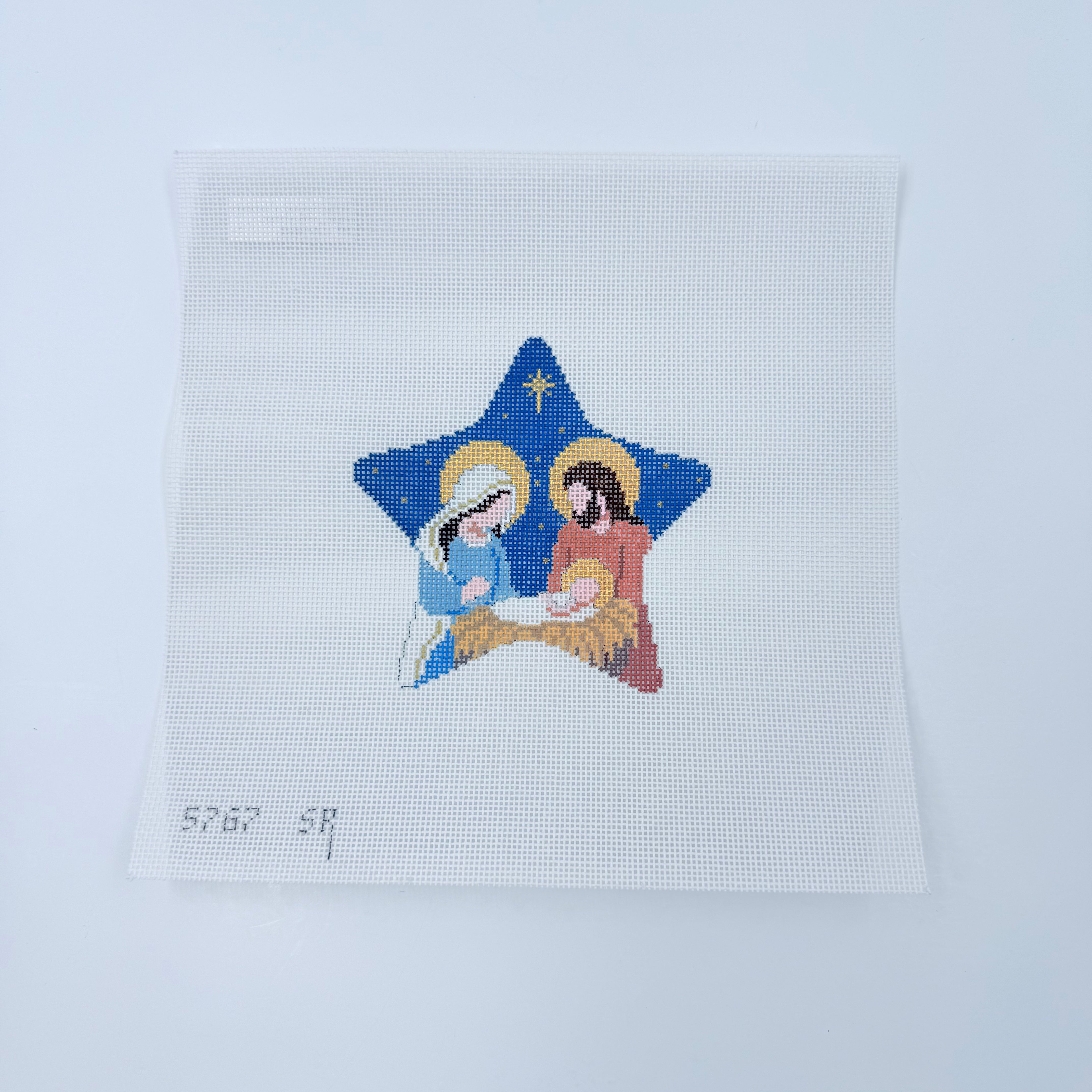 Star with Nativity Canvas - KC Needlepoint