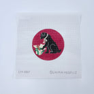 Christmas Morning Black Lab Ornament Canvas - KC Needlepoint