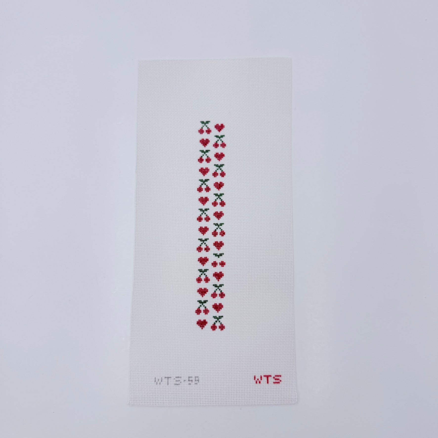 Cherry Key Fob Canvas - KC Needlepoint