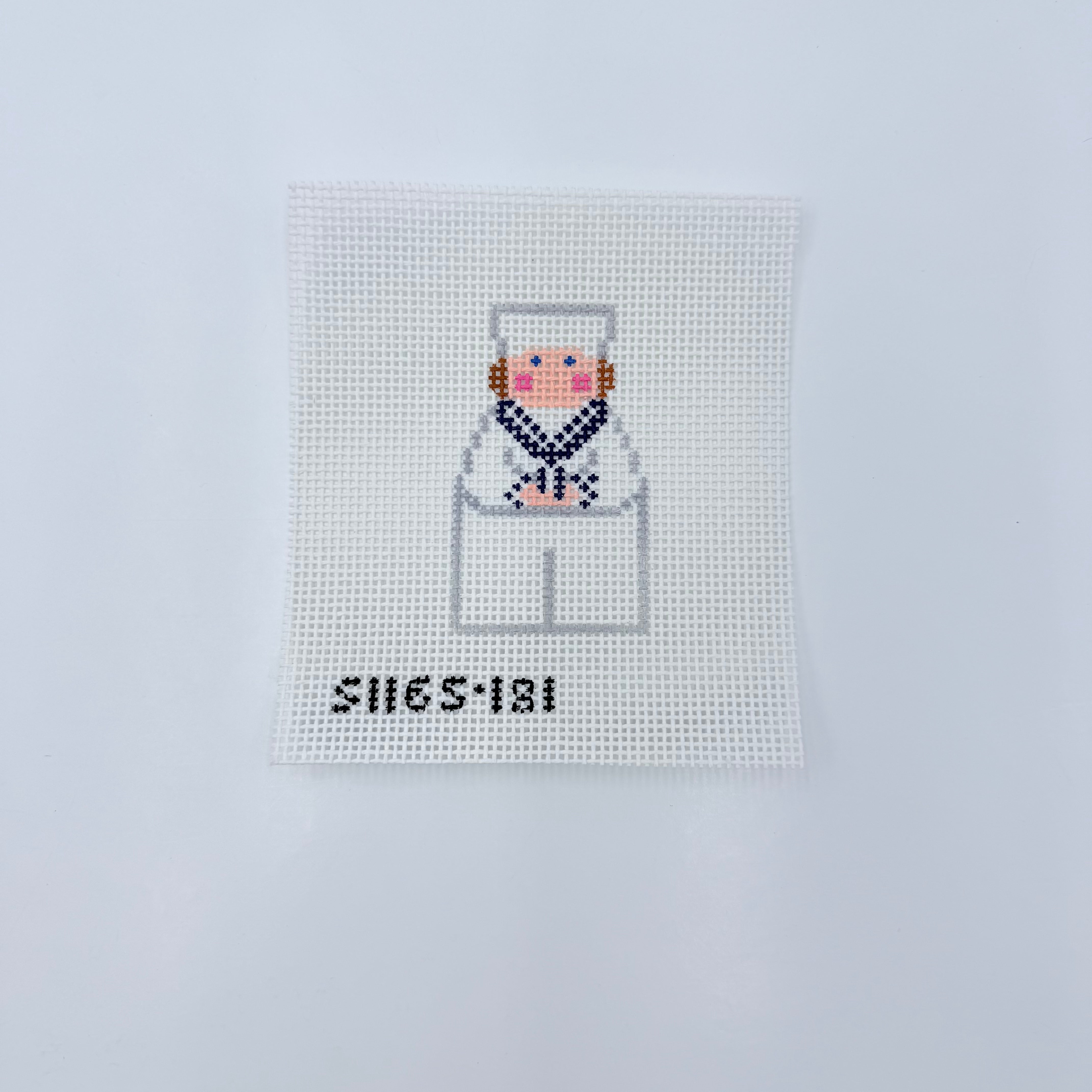 Navy Angel Canvas - KC Needlepoint