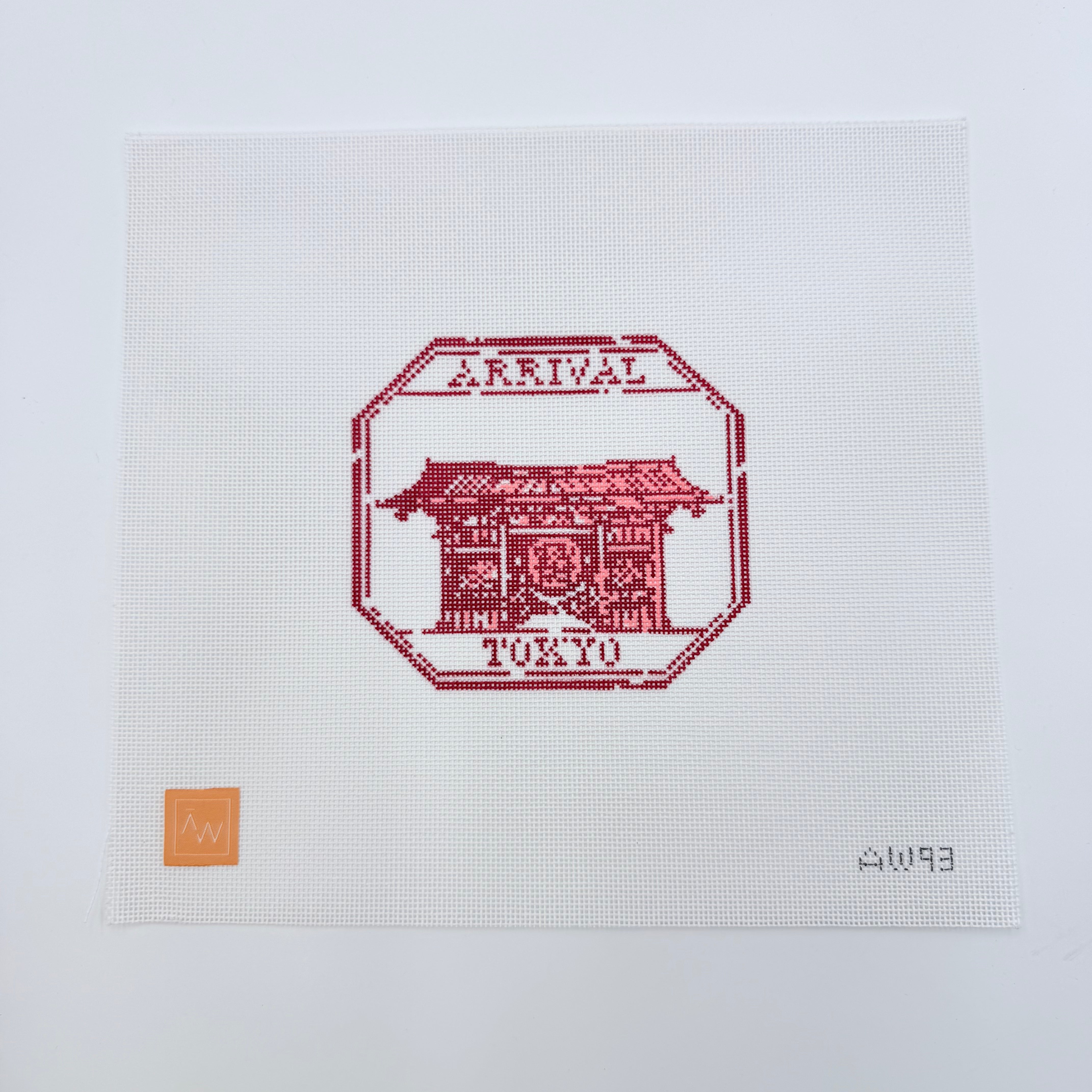 Passport Stamp-Tokyo Canvas - KC Needlepoint