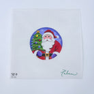 Santa Clause Round Canvas - KC Needlepoint