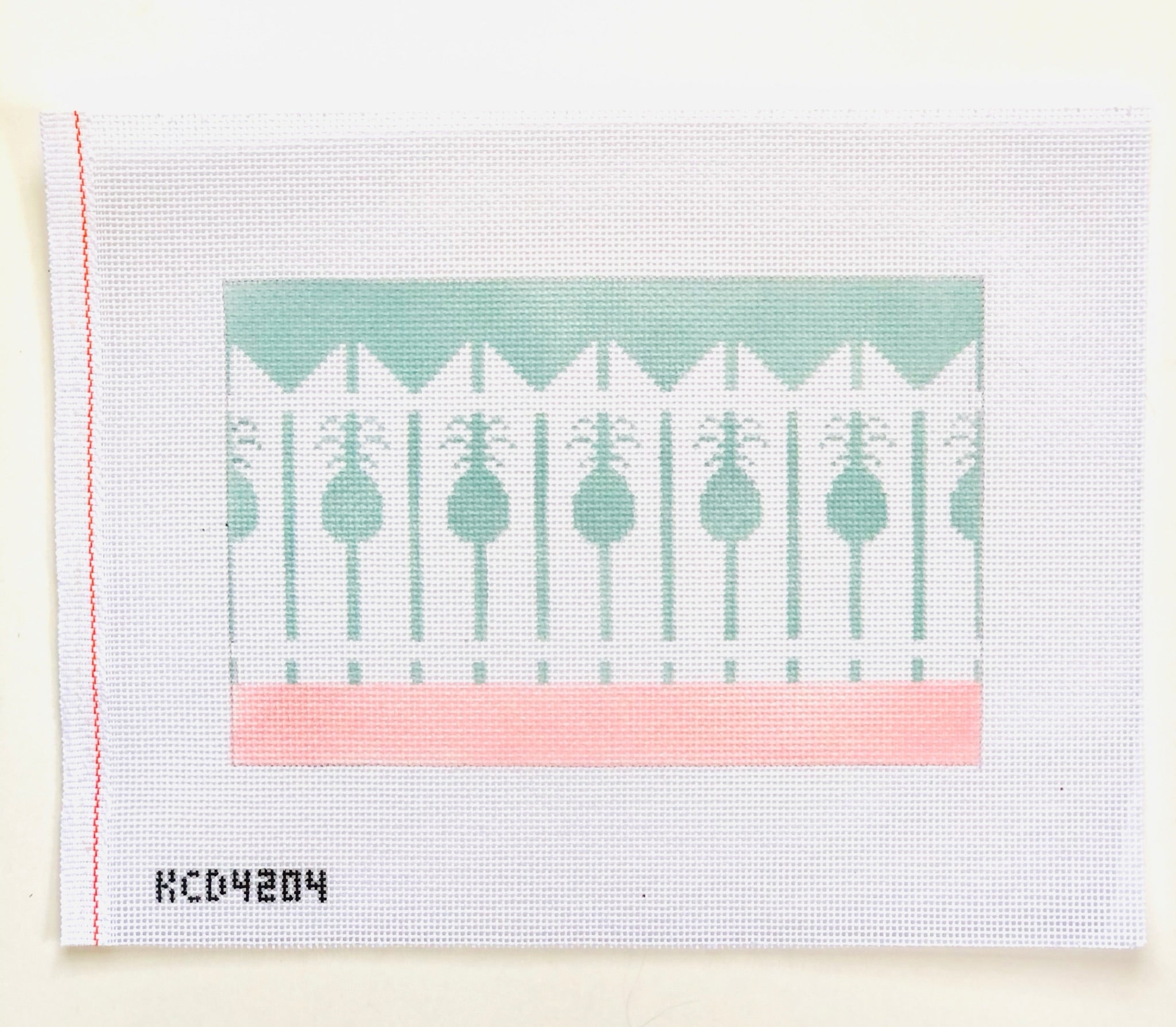 Pineapple Picket Fence Clutch Canvas - KC Needlepoint