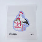 Baby's First Christmas Blue Stork 13 mesh OOPS! Canvas - KC Needlepoint