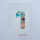 Greece Travel Candy Cane Canvas - KC Needlepoint
