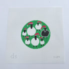 Black Sheep Among Us Round Canvas - KC Needlepoint