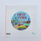 New York Travel Round Canvas - KC Needlepoint
