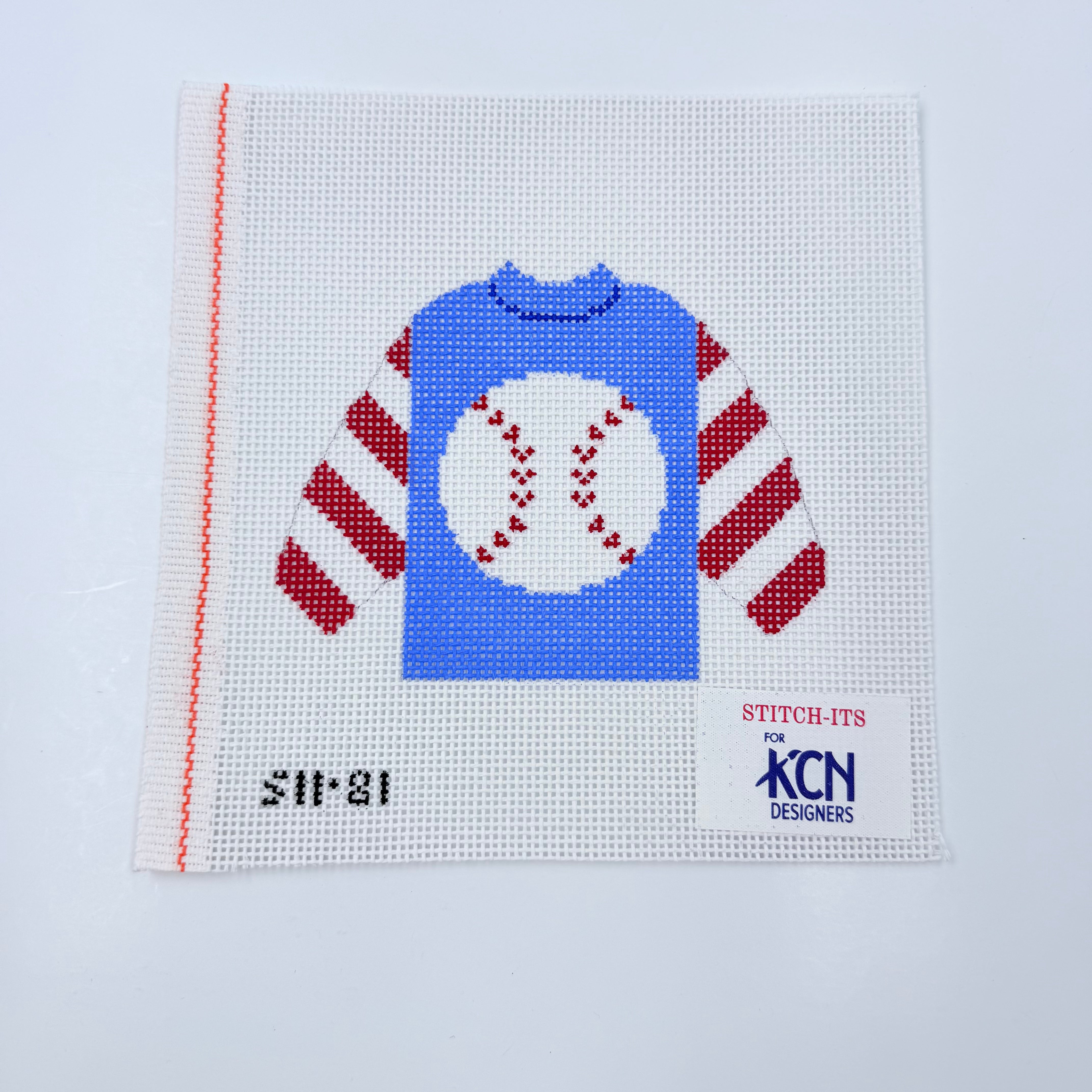 Baseball Pullover Sweater Needlepoint Canvas - KC Needlepoint