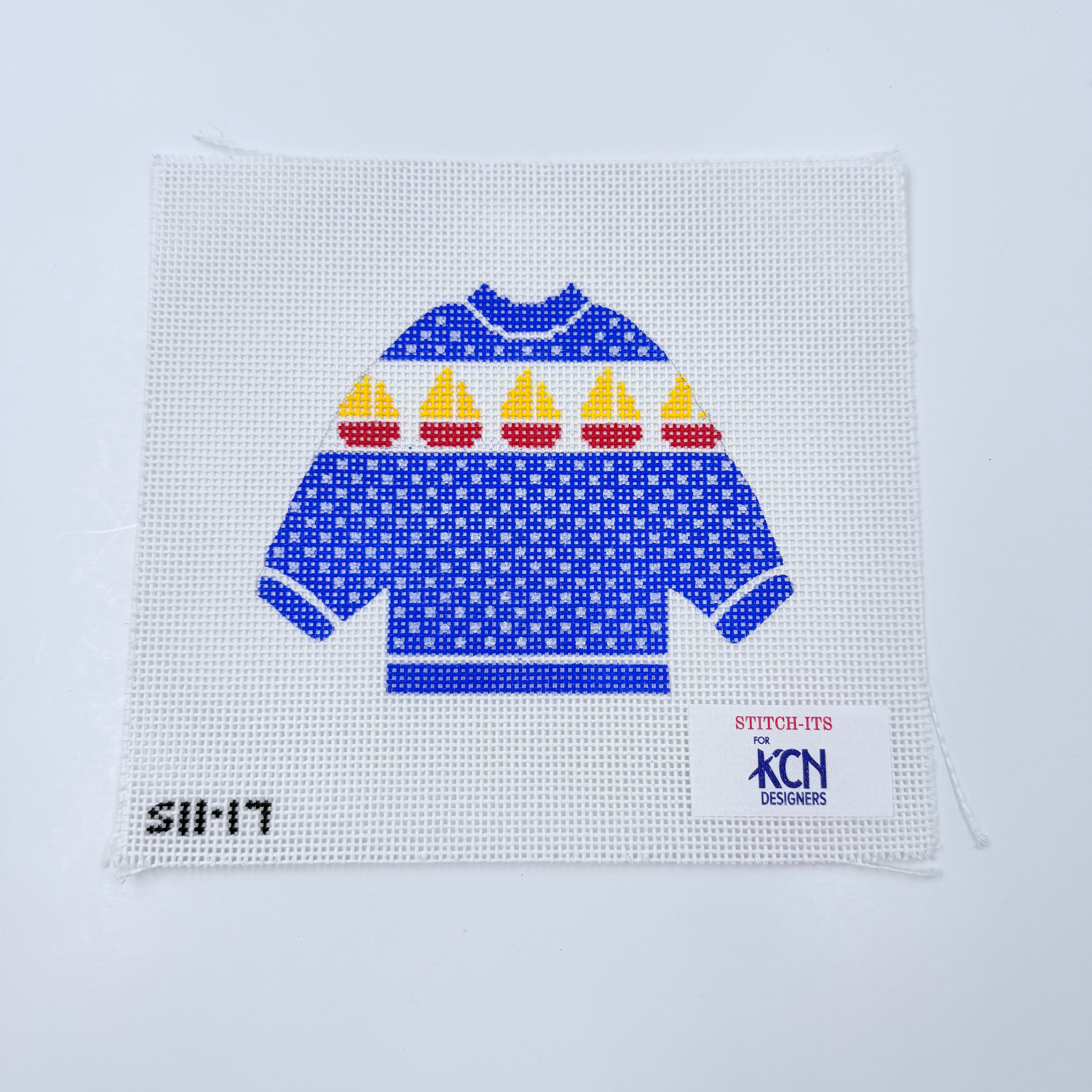 Sailboats Pullover - KC Needlepoint