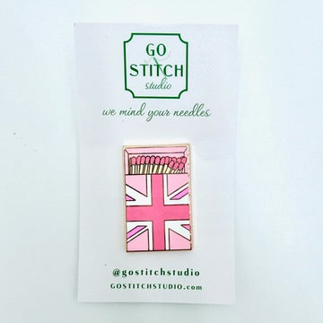 British Flag Pink Needle Minder - KC Needlepoint