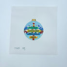 North Pole Signs Round Canvas - KC Needlepoint