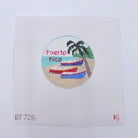 Puerto Rico Travel Round Canvas - KC Needlepoint