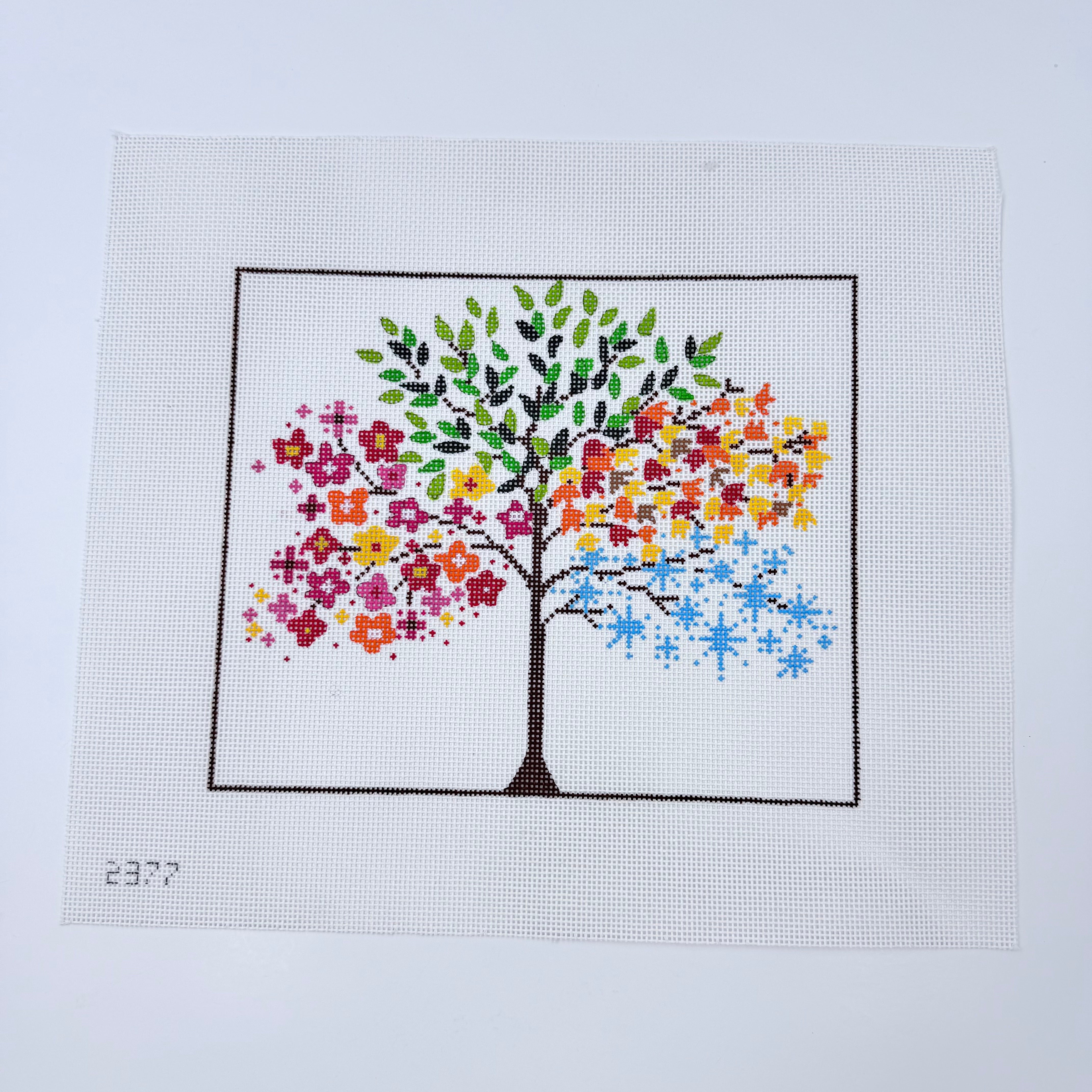 Seasonal Tree Canvas - KC Needlepoint